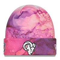Men's New Era Pink Los Angeles Rams 2022 NFL Crucial Catch  Knit Hat