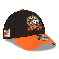 Men's New Era Black/Orange Denver Broncos 2022 Salute To Service 39THIRTY Flex Hat