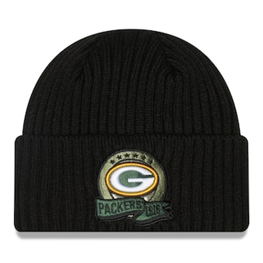 Men's New Era Black Green Bay Packers 2022 Salute To Service