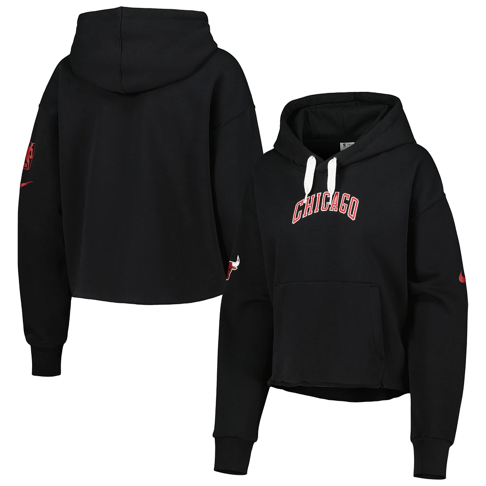 Women's Nike Black Chicago Bulls 2022/23 City Edition Courtside Pullover Hoodie