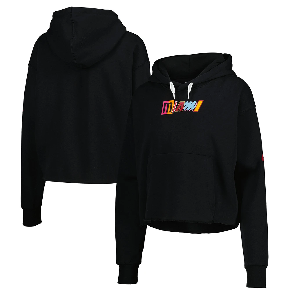 Women's Nike Black Miami Heat 2022/23 City Edition Courtside Pullover Hoodie