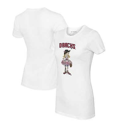 Women's Tiny Turnip White Arizona Diamondbacks Baseball Babes T-Shirt
