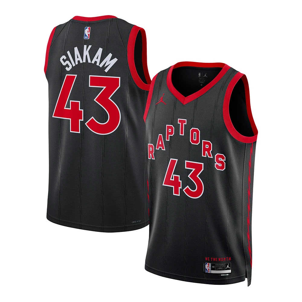 Unisex Jordan Brand Pascal Siakam Black Toronto Raptors Swingman Jersey - Statement Edition