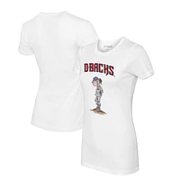 Women's Tiny Turnip White Arizona Diamondbacks Bubbles T-Shirt
