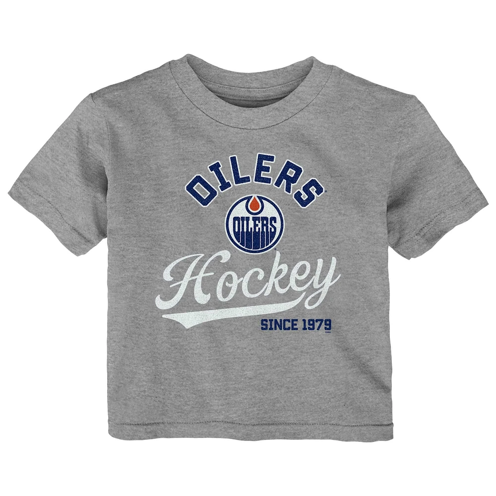 Infant Heather Gray Edmonton Oilers Take the Lead - T-Shirt