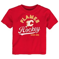 Toddler Red Calgary Flames Take the Lead - T-Shirt