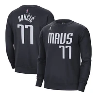 Men's Jordan Brand Luka Dončić Navy Dallas Mavericks Statement Name & Number Pullover Sweatshirt