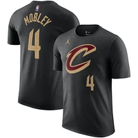 Men's Jordan Brand Evan Mobley Black Cleveland Cavaliers 2022/23 Statement Edition Name & Number T-Shirt