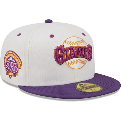 Men's New Era White/Purple San Francisco Giants 25th Anniversary Grape Lolli 59FIFTY Fitted Hat