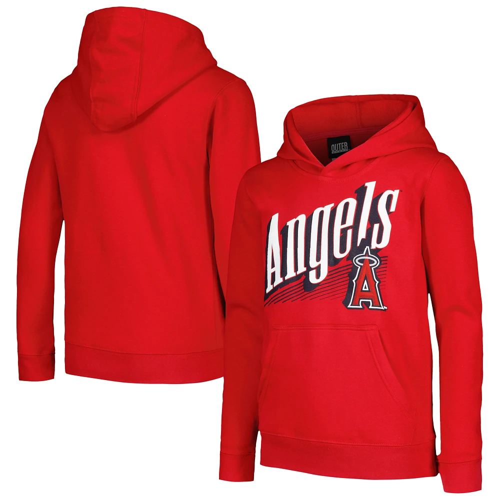 Youth Red Los Angeles Angels Winning Streak Pullover Hoodie