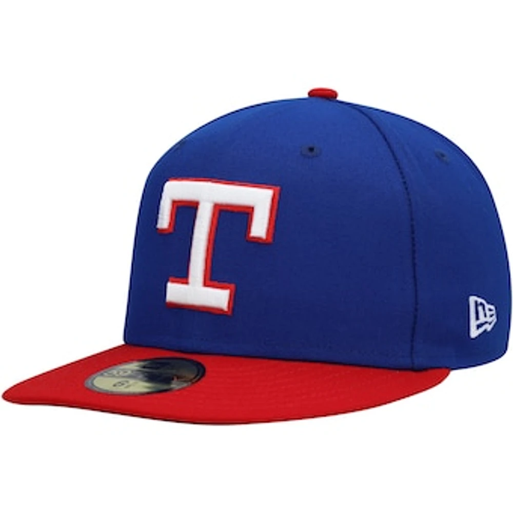 Men's New Era Royal Texas Rangers Cooperstown Collection Turn Back The Clock 59FIFTY Fitted Hat