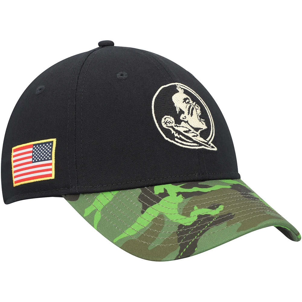 Men's Nike Black/Camo Florida State Seminoles Veterans Day 2Tone Legacy91 Adjustable Hat