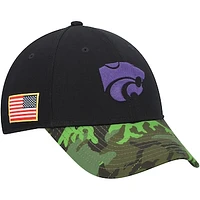 Men's Nike Black/Camo Kansas State Wildcats Veterans Day 2Tone Legacy91 Adjustable Hat