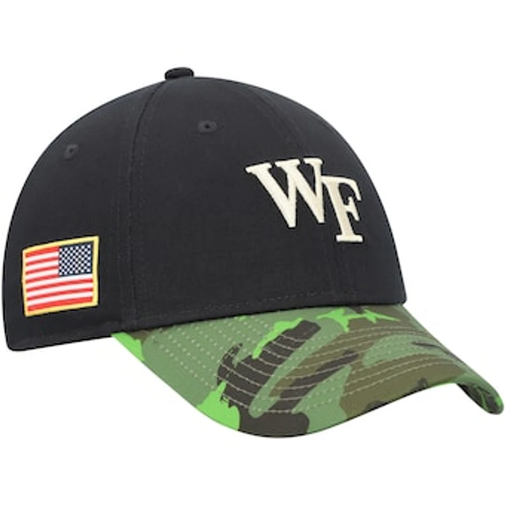 Men's Nike Black/Camo Wake Forest Demon Deacons Veterans Day 2Tone Legacy91 Adjustable Hat