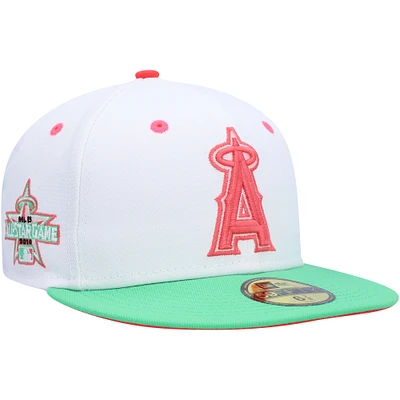 Men's New Era White/Green Los Angeles Angels  Watermelon Lolli 59FIFTY Fitted Hat