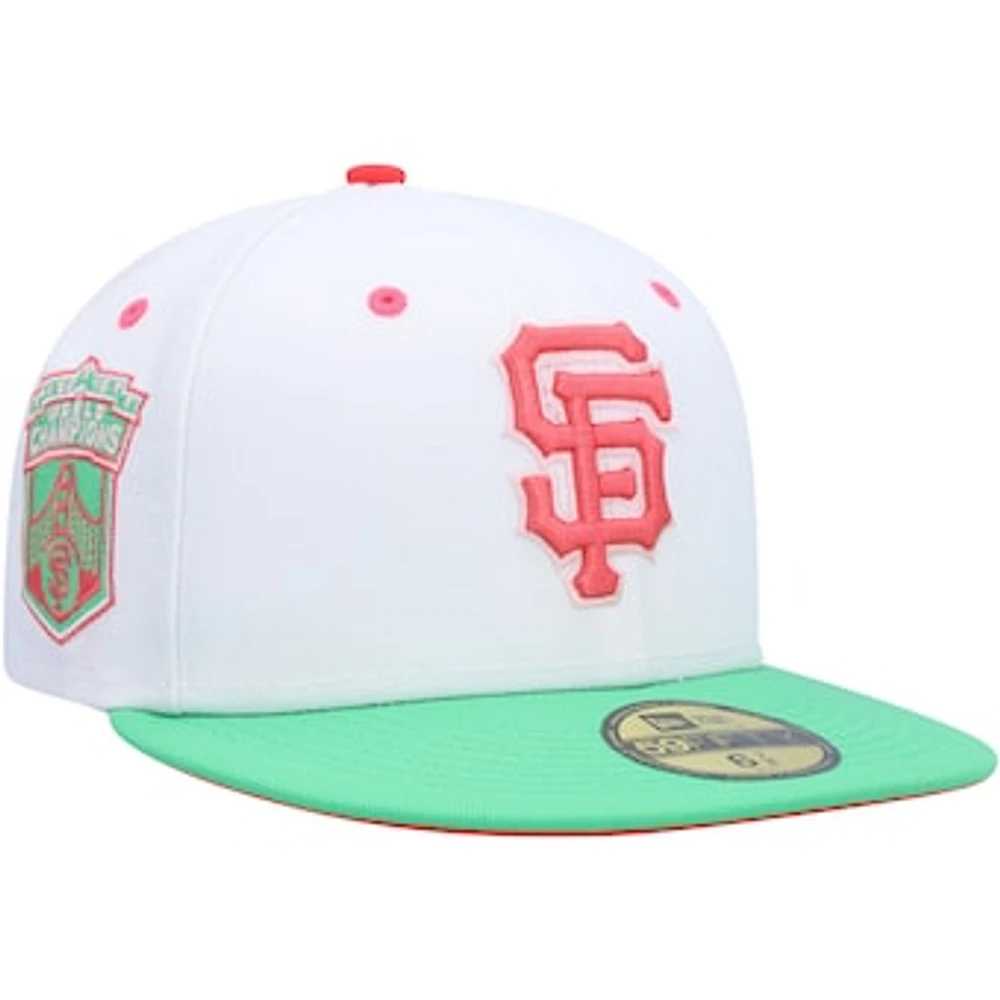 Men's New Era White/Green San Francisco Giants 2010 World Series Watermelon Lolli 59FIFTY Fitted Hat