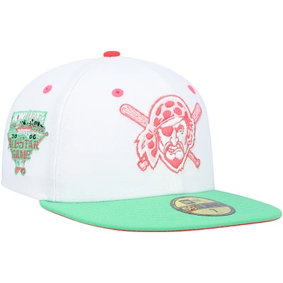 Men's New Era White/Green Pittsburgh Pirates  Watermelon Lolli 59FIFTY Fitted Hat