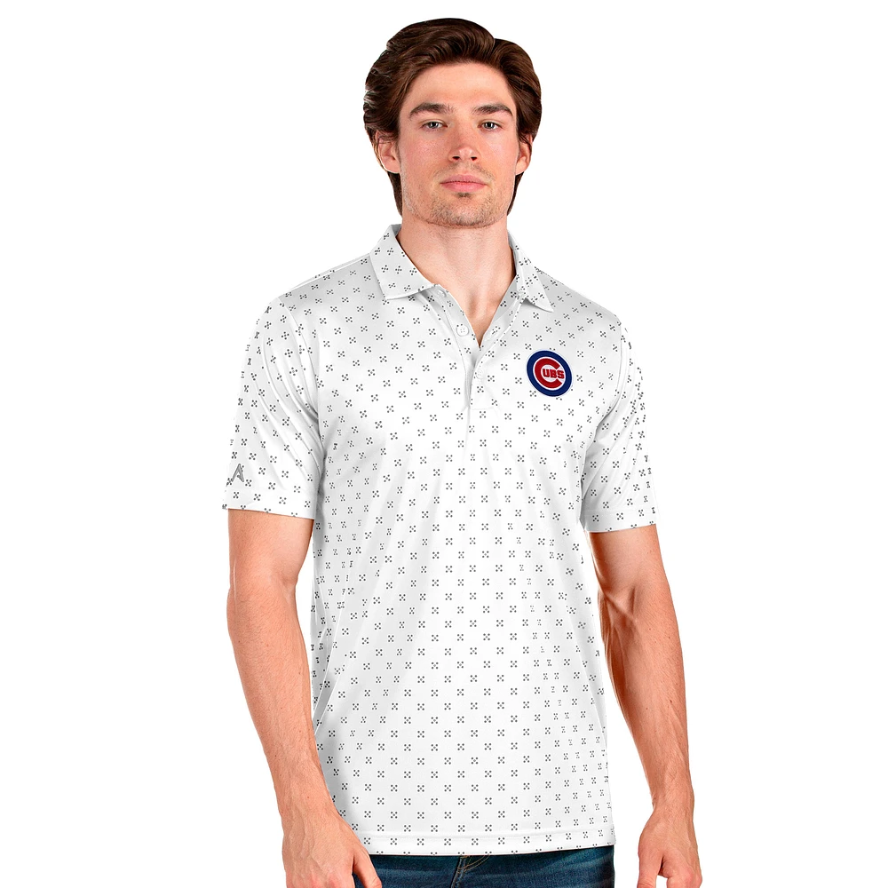 Men's Antigua White Chicago Cubs Spark Polo