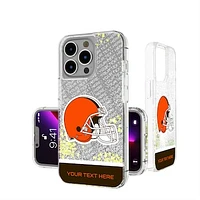 Cleveland Browns Personalized Endzone Plus Design iPhone Glitter Phone Case