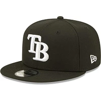 Men's New Era Black Tampa Bay Rays Team 9FIFTY Snapback Hat