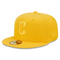 Men's New Era Gold Cleveland Guardians Tonal 59FIFTY Fitted Hat