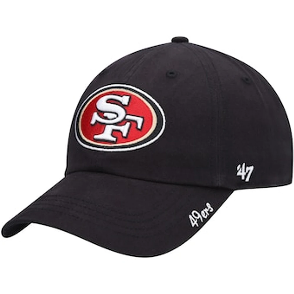 Women's '47 Black San Francisco 49ers Miata Clean Up Secondary Logo Adjustable Hat