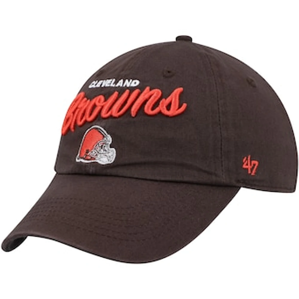 Women's '47 Brown Cleveland Browns Phoebe Clean Up Adjustable Hat