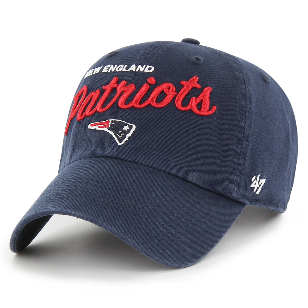 Women's '47 Navy New England Patriots Phoebe Clean Up Adjustable Hat