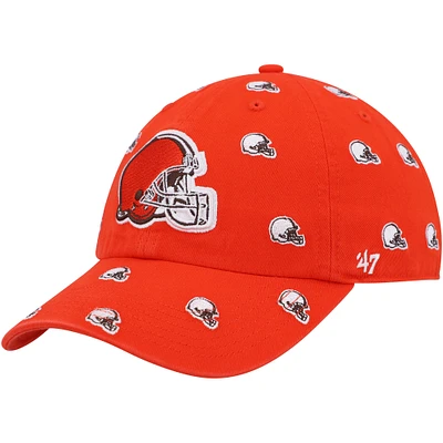 Women's '47 Cleveland Browns Confetti Clean Up Logo Adjustable Hat