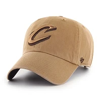 Men's '47 Tan Cleveland Cavaliers Ballpark Clean Up Adjustable Hat