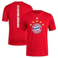 Men's adidas Red Bayern Munich Vertical Back T-Shirt