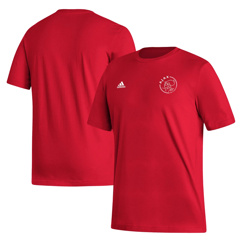 Men's adidas Red Ajax Crest T-Shirt