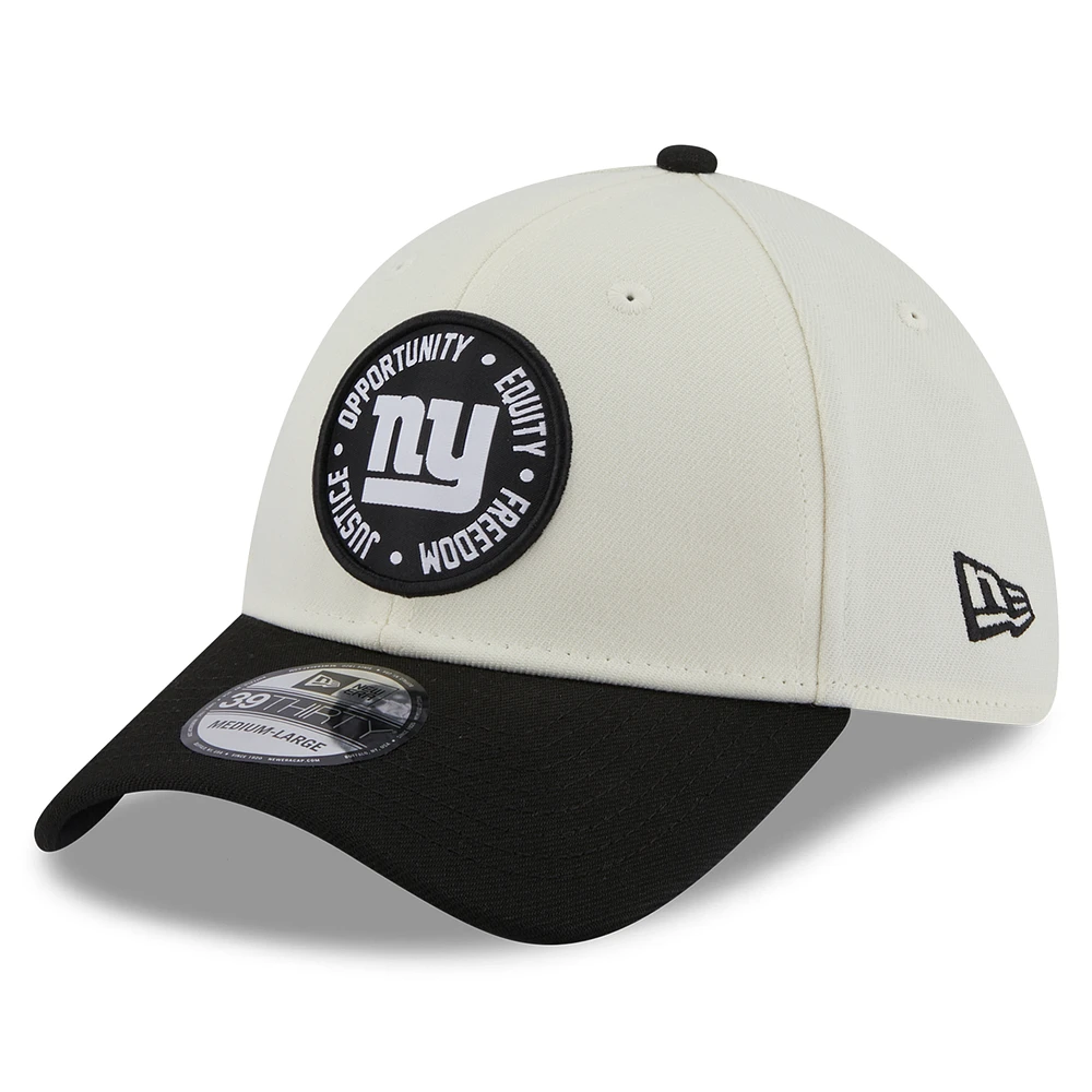 Men's New Era Cream/Black New York Giants 2022 Inspire Change  39THIRTY Flex Hat