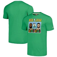 Men's Homage Jaylen Brown/Jayson Tatum Heathered Green Boston Celtics NBA Jam Tri-Blend T-Shirt