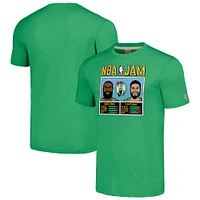 Men's Homage Jaylen Brown/Jayson Tatum Heathered Green Boston Celtics NBA Jam Tri-Blend T-Shirt