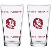 Florida State Seminoles Two-Pack Knockout 16oz. Pint Glass Set