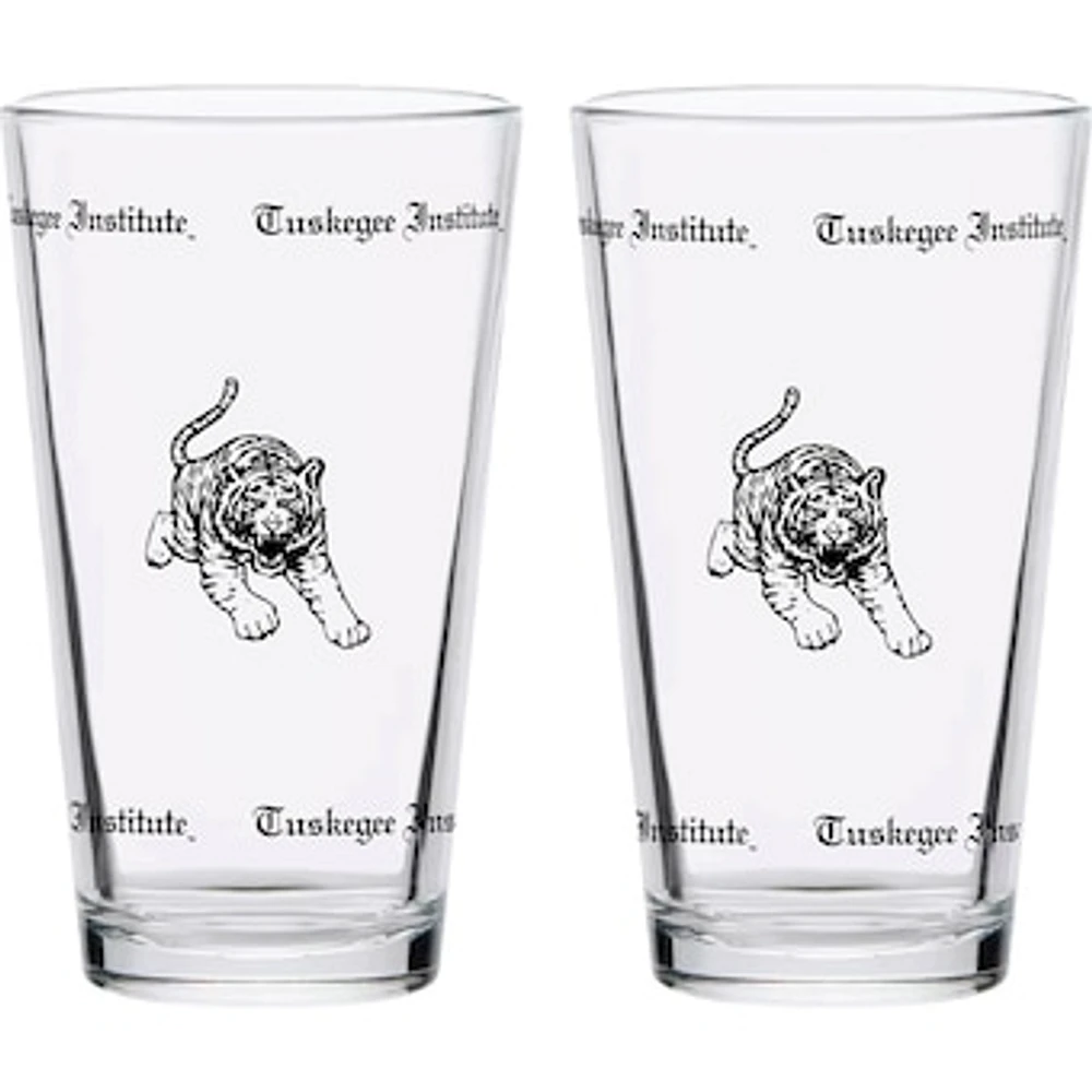 Tuskegee Golden Tigers Two-Pack Knockout 16oz. Pint Glass Set