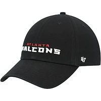 Men's '47 Black Atlanta Falcons Clean Up Script Adjustable Hat