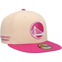 Men's New Era Orange/Pink Golden State Warriors Passion Mango 59FIFTY Fitted Hat