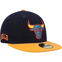 Men's New Era Navy/Gold Chicago Bulls Midnight 59FIFTY Fitted Hat