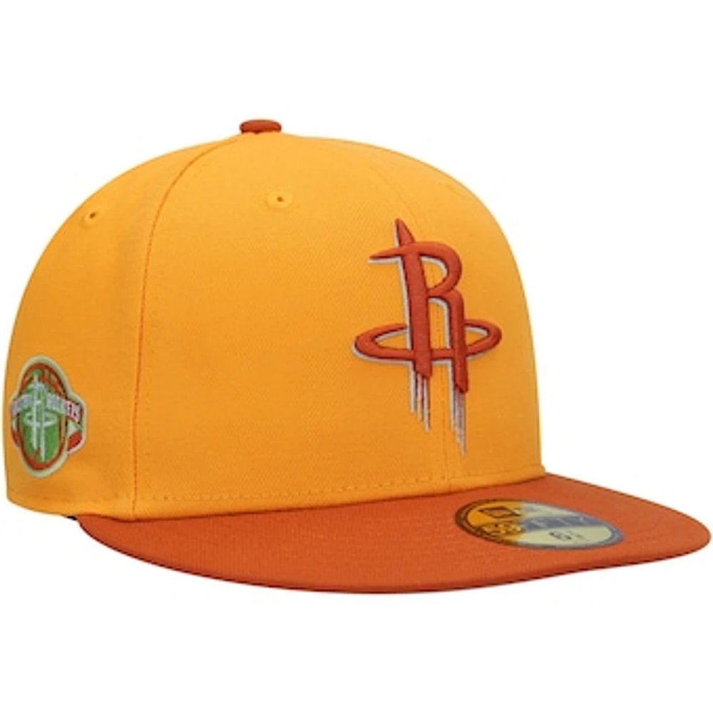 Men's New Era Gold/Rust Houston Rockets 59FIFTY Fitted Hat