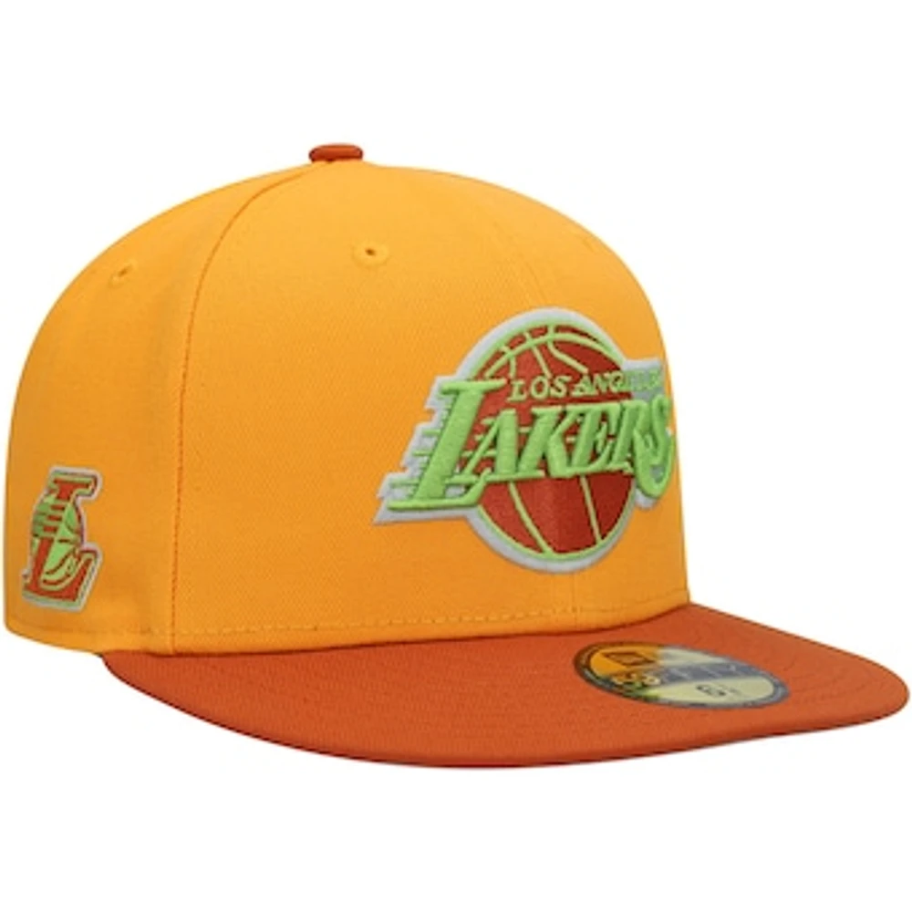 Men's New Era Gold/Rust Los Angeles Lakers 59FIFTY Fitted Hat