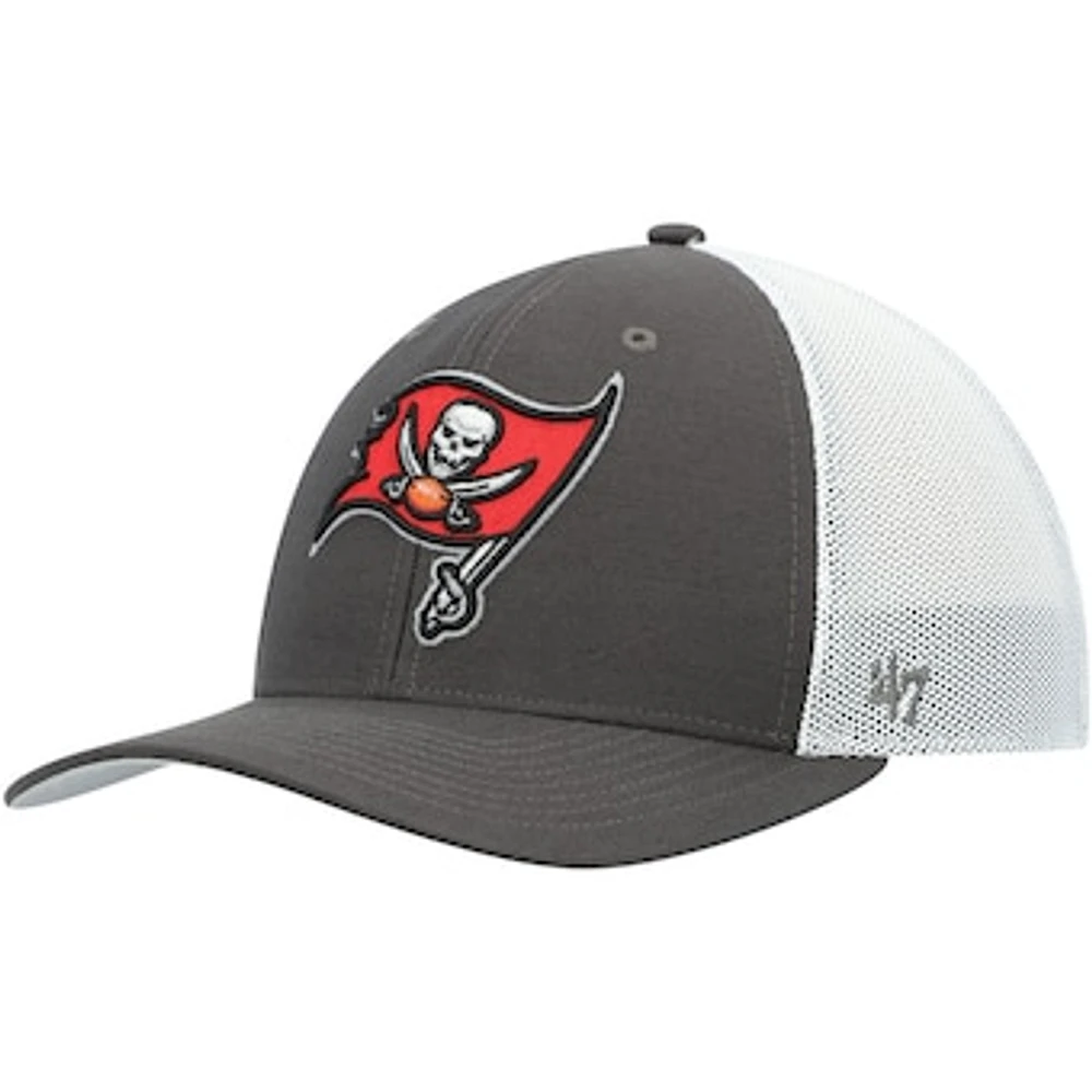 Men's '47 Pewter/White Tampa Bay Buccaneers Trophy Trucker Flex Hat