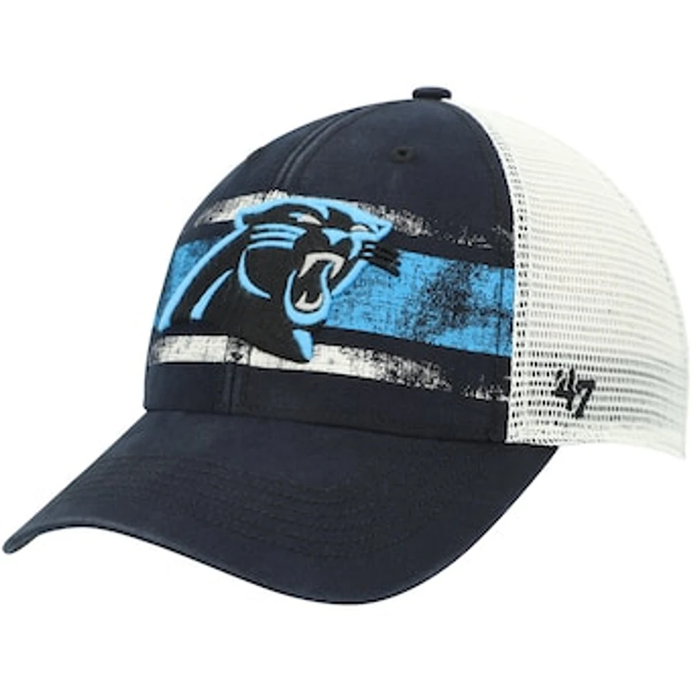 Men's '47 Black/White Carolina Panthers Interlude MVP Trucker Snapback Hat