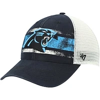 Men's '47 Black/White Carolina Panthers Interlude MVP Trucker Snapback Hat