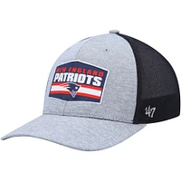 Men's '47 Heathered Gray/Navy New England Patriots Motivator Flex Hat