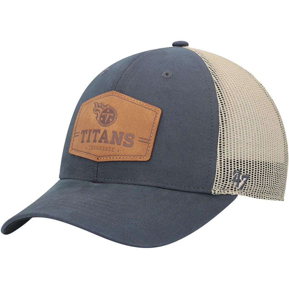 Men's '47 Navy/Natural Tennessee Titans Rawhide Trucker Adjustable Hat