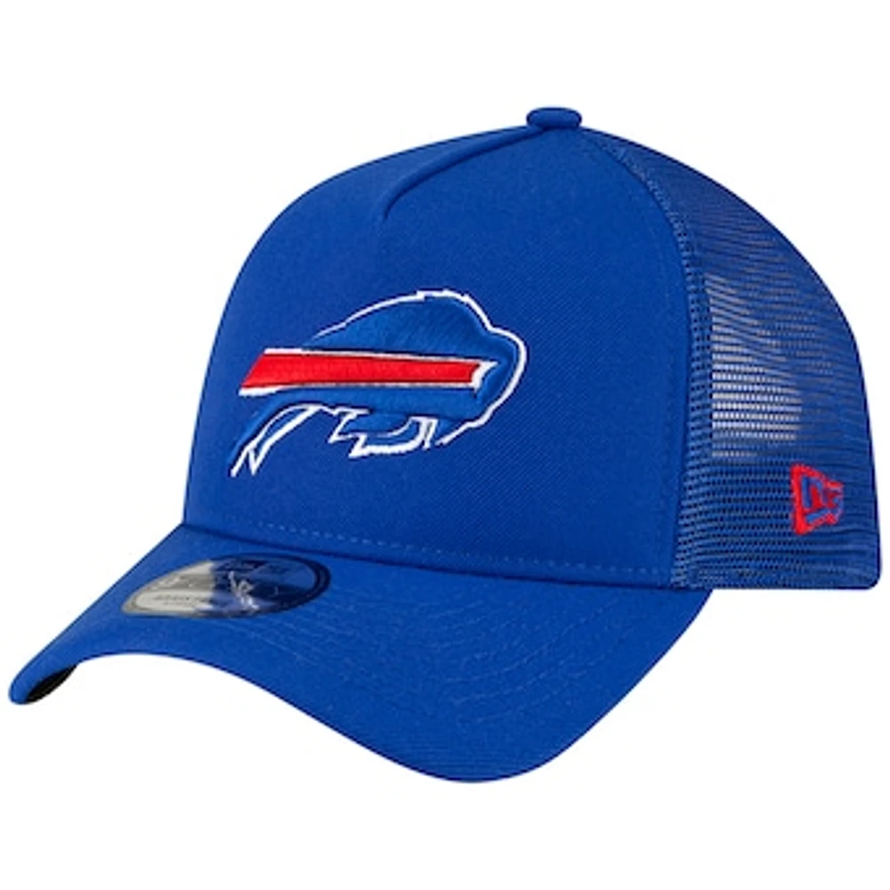 Men's New Era Royal Buffalo Bills  A-Frame Trucker 9FORTY Adjustable Hat