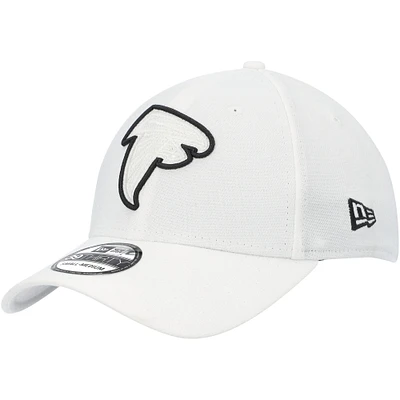 Men's New Era White Atlanta Falcons Team White Out 39THIRTY Flex Hat