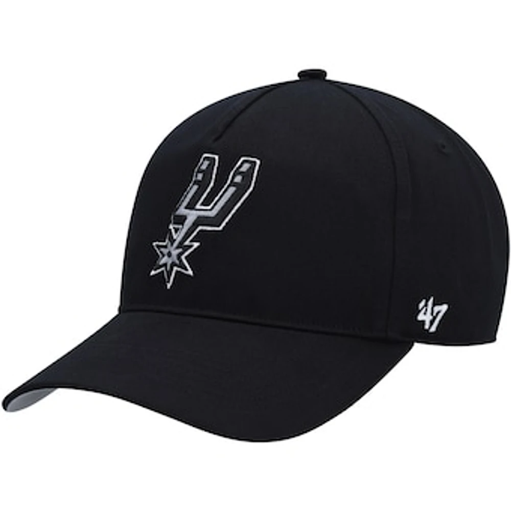 Men's '47 Black San Antonio Spurs Hitch Snapback Hat